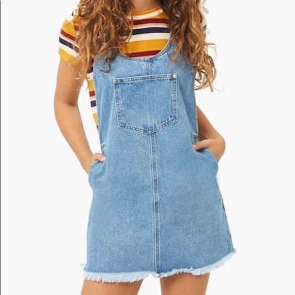 light denim overall dress